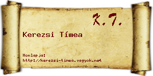 Kerezsi Tímea névjegykártya