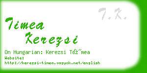 timea kerezsi business card